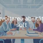 A diverse group of professionals collaborating in a modern office, teamwork, communication, positive atmosphere, professional growth, illustrative style.