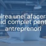 A determined entrepreneur at a desk with business documents and a laptop, startup office environment, modern and professional, motivational vibe.