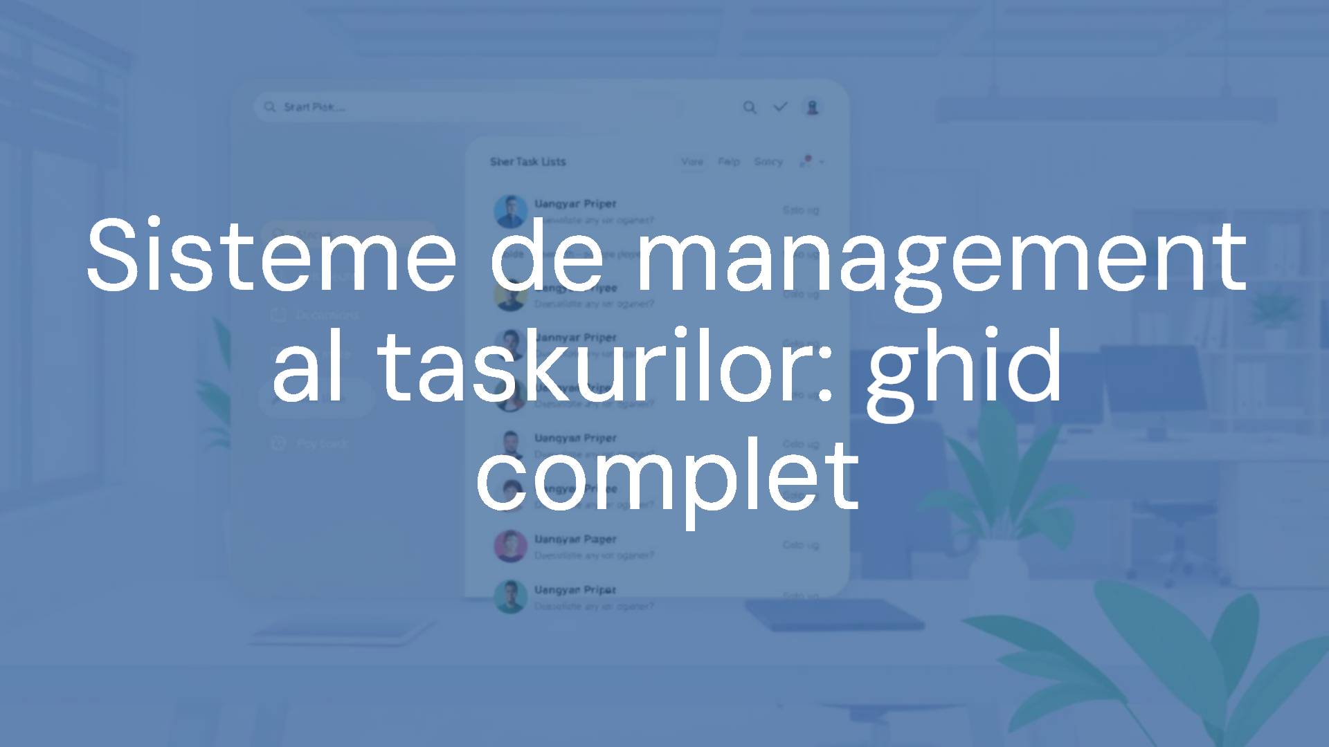 Digital task management system interface, clean design, organized to-do list, modern office background, productivity vibe, illustrative.