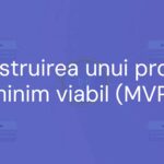 Abstract concept of a minimal viable product (MVP) represented as a simple, sleek prototype with core features highlighted, modern tech vibe, clean background.