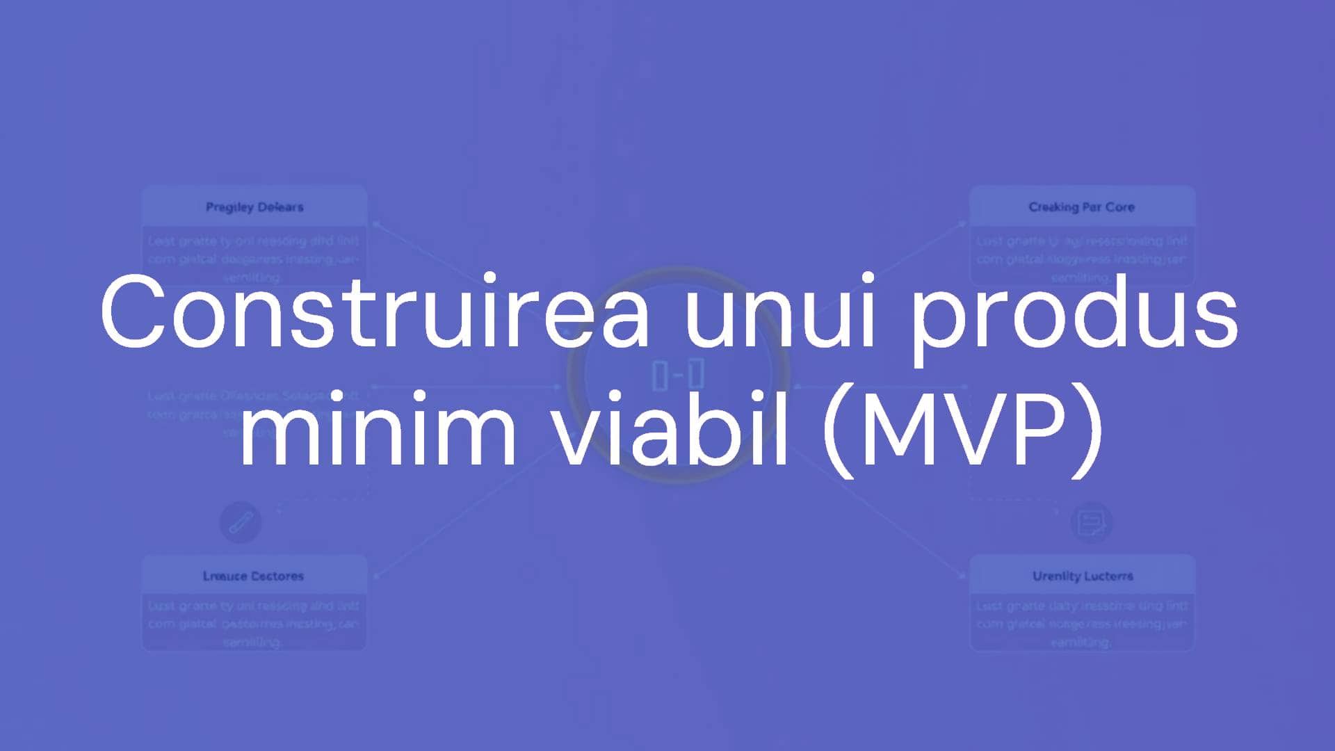Abstract concept of a minimal viable product (MVP) represented as a simple, sleek prototype with core features highlighted, modern tech vibe, clean background.