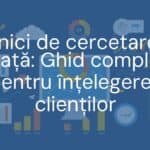 Market research techniques, understanding customers, collecting data, analyzing trends, business growth, professional illustration.