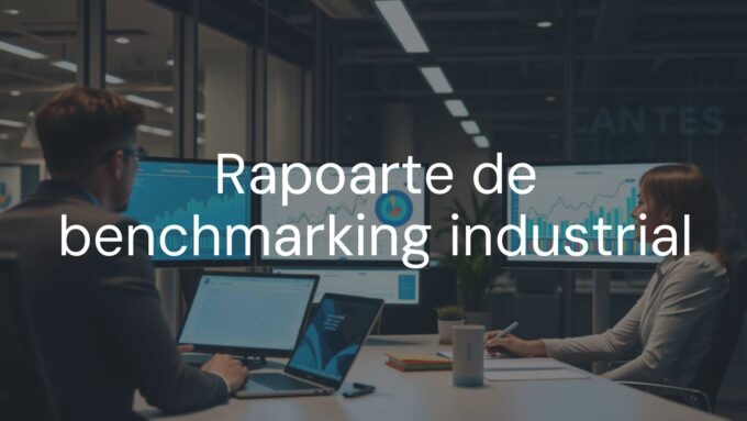 Industrial benchmarking report, data visualization graphs, professional business setting, modern office, analytical mood, realistic.