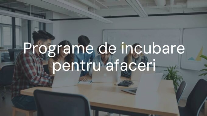 A modern business incubator workspace, young entrepreneurs collaborating, laptops and whiteboards, bright and professional atmosphere, realistic.